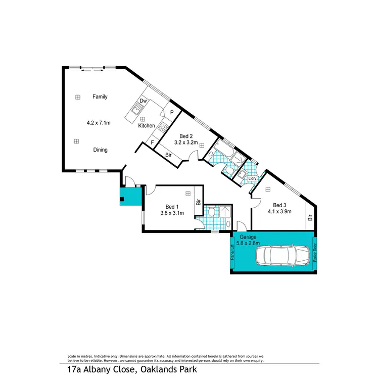 Floorplan of Homely house listing, 17A Albany Close, Oaklands Park SA 5046