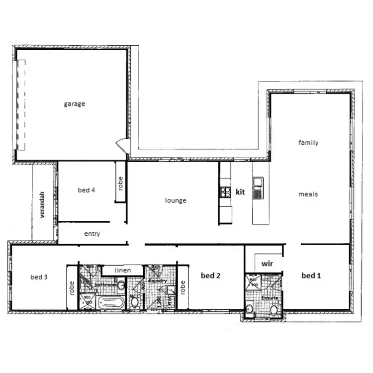 Floorplan of Homely rural property listing, Lot 3/1939 Walshs Bridge Rd, Numurkah VIC 3636