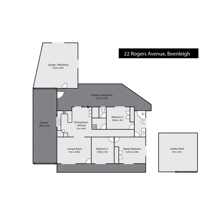 Floorplan of Homely house listing, 22 Rogers Avenue, Beenleigh QLD 4207