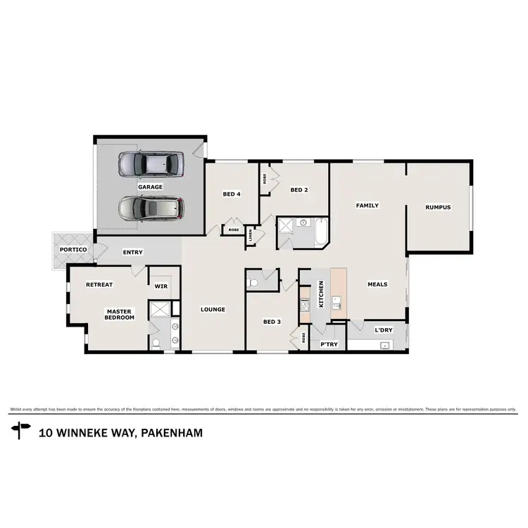 Floorplan of Homely house listing, 10 Winneke Way, Pakenham VIC 3810