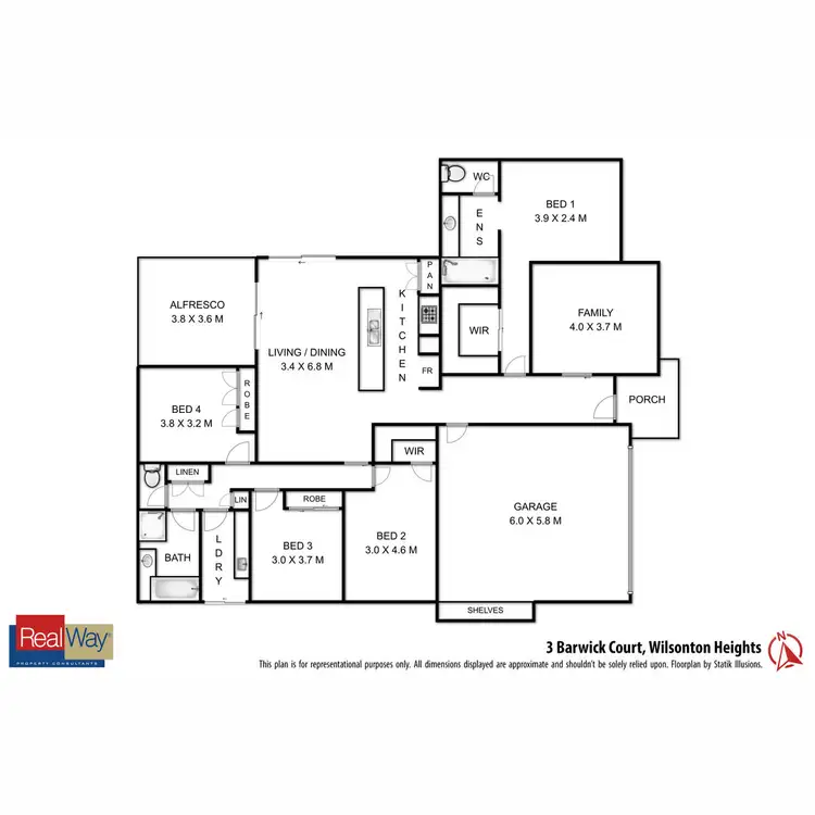 Floorplan of Homely house listing, 3 Barwick Court, Wilsonton Heights QLD 4350