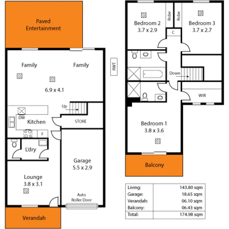 Floorplan of Homely townhouse listing, 14 Sutherland Road, Ferryden Park SA 5010