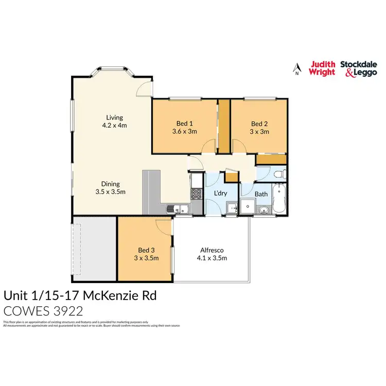 Floorplan of Homely townhouse listing, 1/15-17 McKenzie Road, Cowes VIC 3922