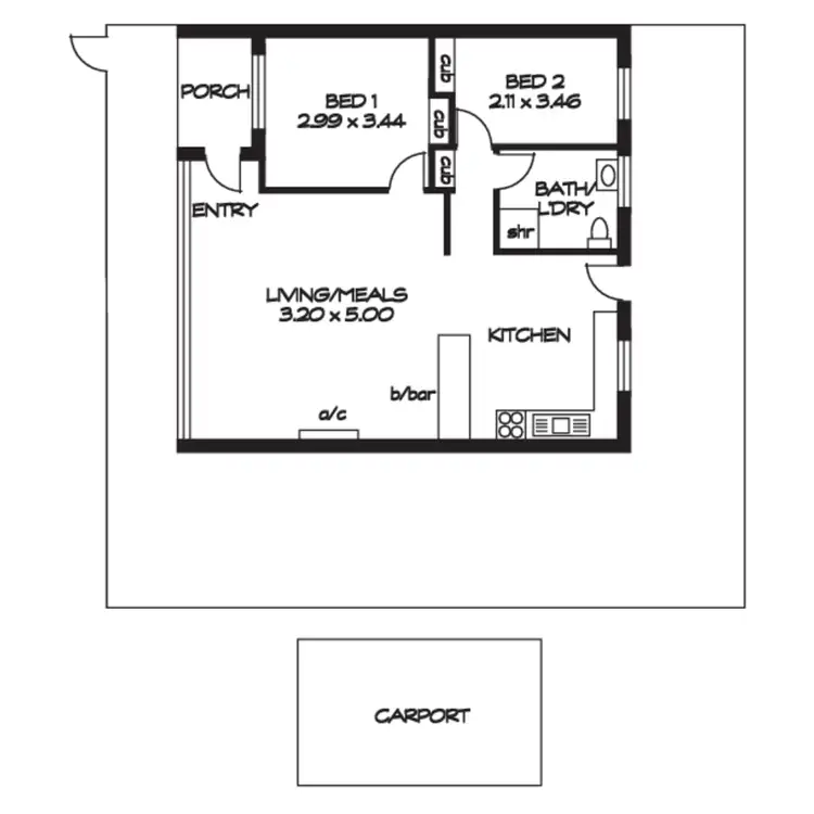 Floorplan of Homely unit listing, 6/6 Waverley Street, Mitcham SA 5062