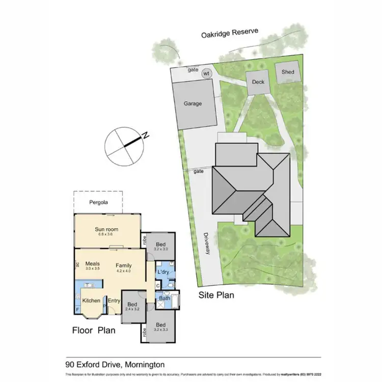 Floorplan of Homely house listing, 90 Exford Drive, Mornington VIC 3931