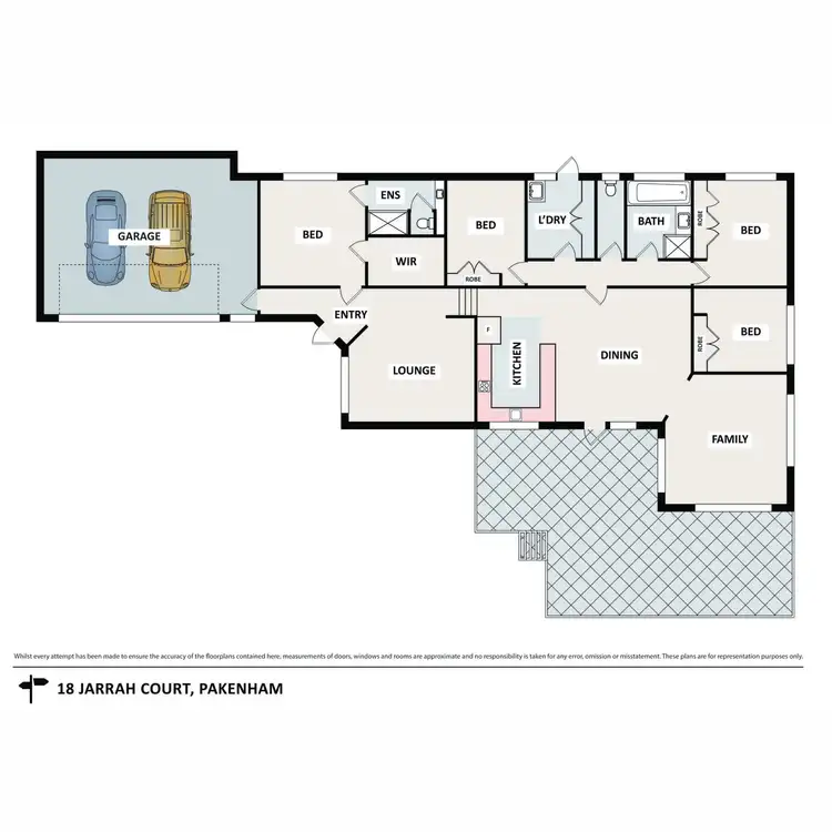 Floorplan of Homely house listing, 18 Jarrah Court, Pakenham VIC 3810