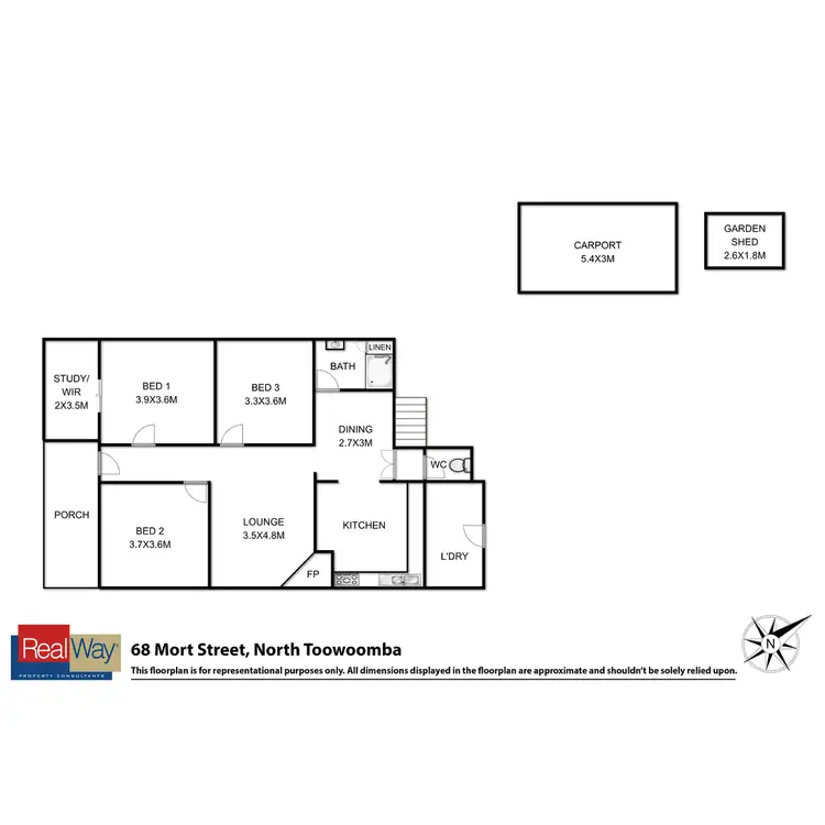 Floorplan of Homely house listing, 68 Mort Street, North Toowoomba QLD 4350