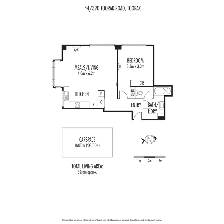 Floorplan of Homely apartment listing, 44/390 Toorak Road, South Yarra VIC 3141