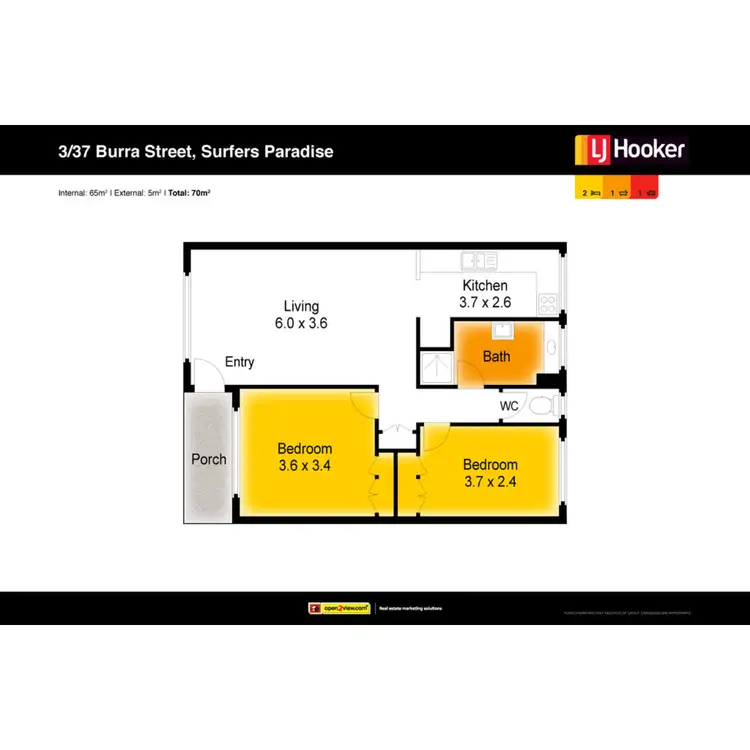 Floorplan of Homely unit listing, 3/37 Burra Street, Surfers Paradise QLD 4217