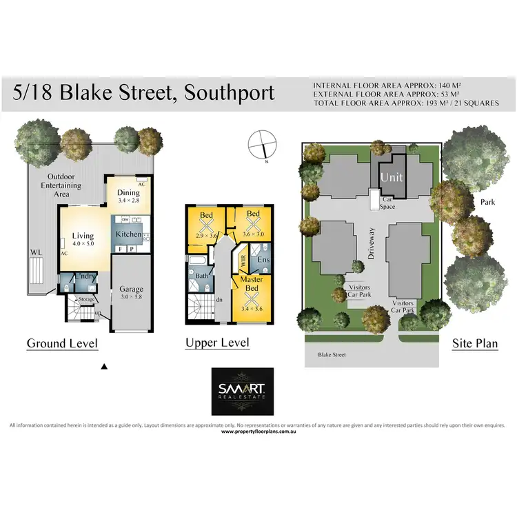 Floorplan of Homely townhouse listing, 5/18 Blake Street, Southport QLD 4215