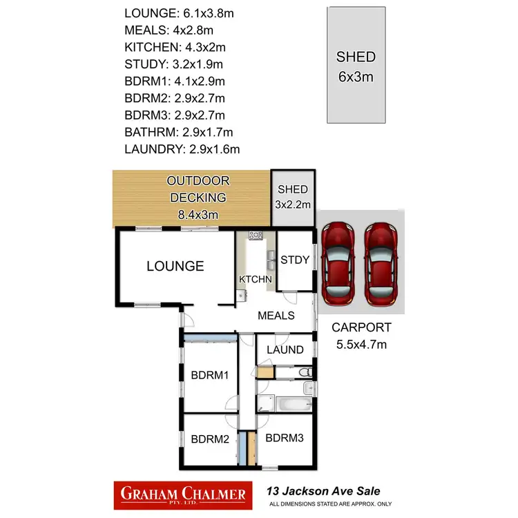 Floorplan of Homely house listing, 13 Jackson Avenue, Sale VIC 3850