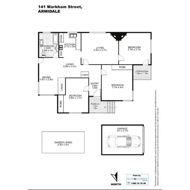 Floorplan of Homely house listing, 141 Markham Street, Armidale NSW 2350