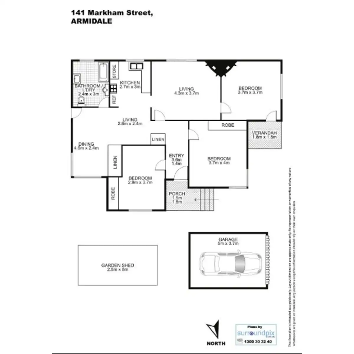 Floorplan of Homely house listing, 141 Markham Street, Armidale NSW 2350