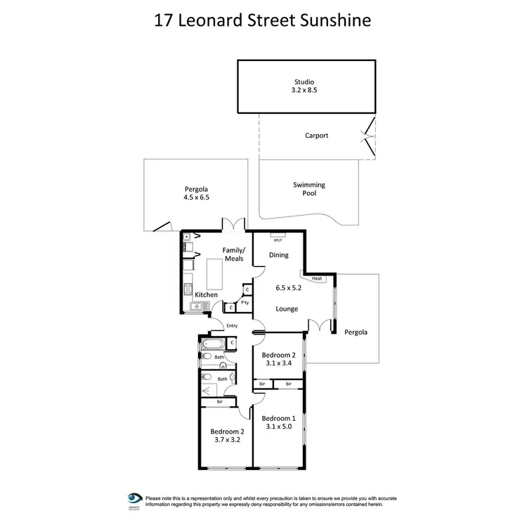 Floorplan of Homely house listing, 17 Leonard Street, Sunshine VIC 3020