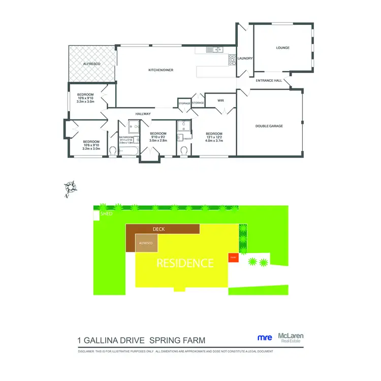 Floorplan of Homely house listing, 1 Gallina Dr, Spring Farm NSW 2570