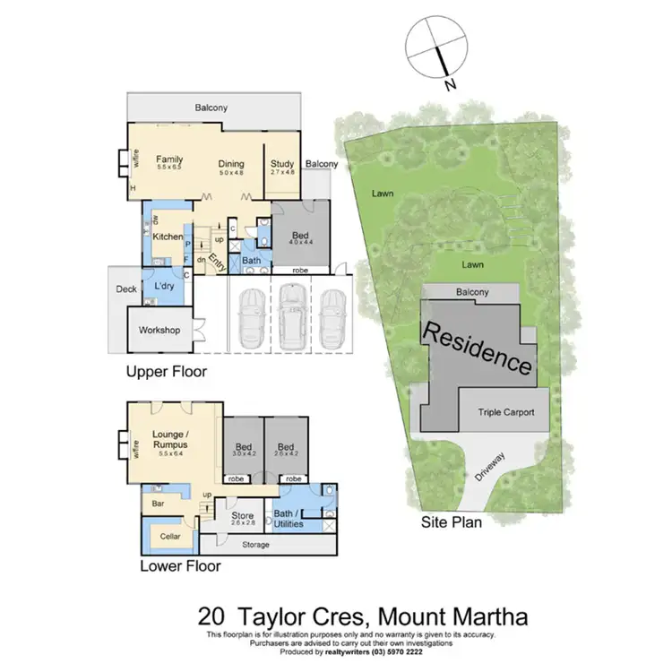 Floorplan of Homely house listing, 20 Taylor Crescent, Mount Martha VIC 3934
