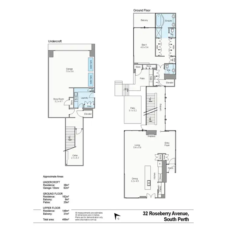 Floorplan of Homely house listing, 32 Roseberry Avenue, South Perth WA 6151