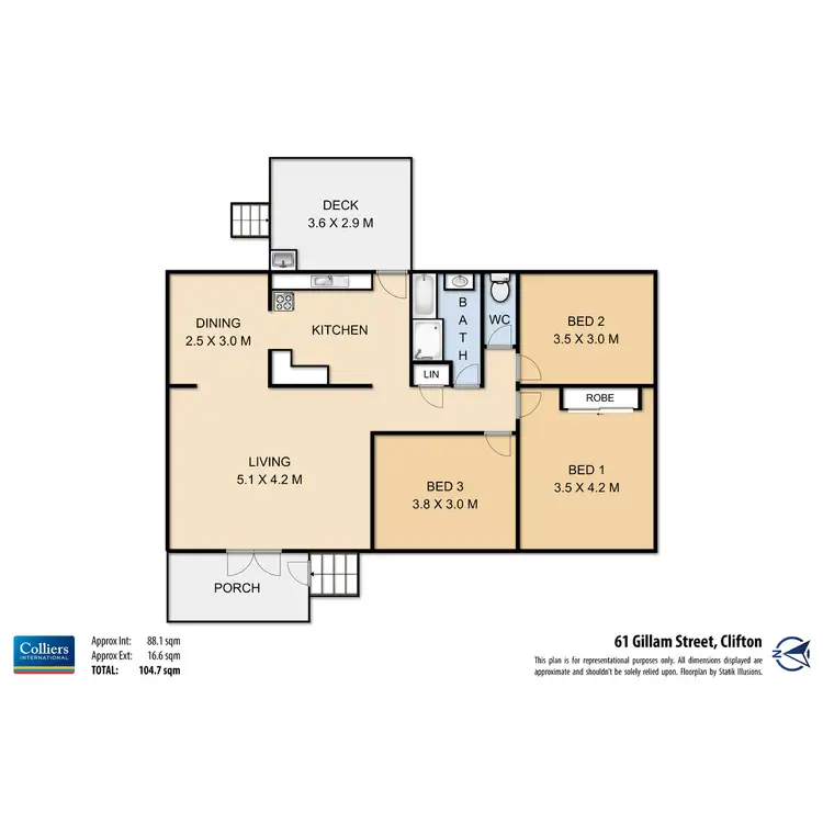 Floorplan of Homely house listing, 61 Gillam Street, Clifton QLD 4361