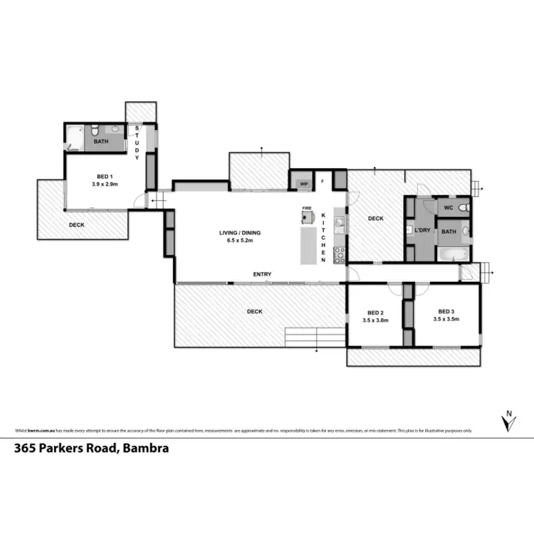 Floorplan of Homely rural property listing, 385 Parkers Road, Deans Marsh VIC 3235