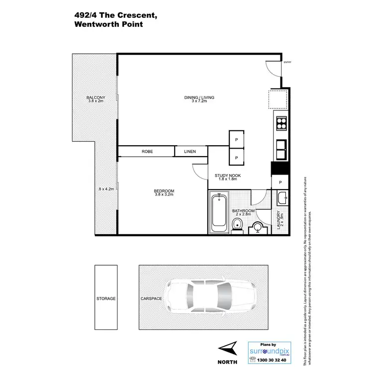Floorplan of Homely apartment listing, 492/4 The Crescent, Wentworth Point NSW 2127
