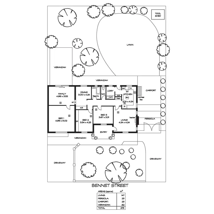Floorplan of Homely house listing, 71 Bennet Avenue, Melrose Park SA 5039