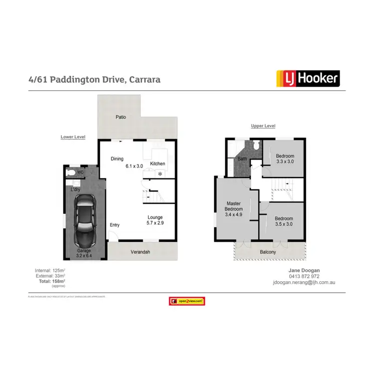 Floorplan of Homely townhouse listing, 4/61 Paddington Drive, Carrara QLD 4211