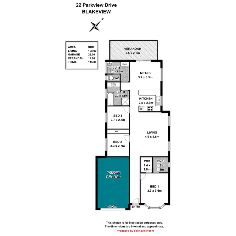 Floorplan of Homely house listing, 22 Parkview Drive, Blakeview SA 5114