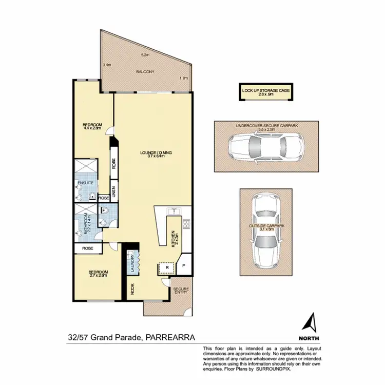 Floorplan of Homely unit listing, 32/57 Grand Parade, Parrearra QLD 4575
