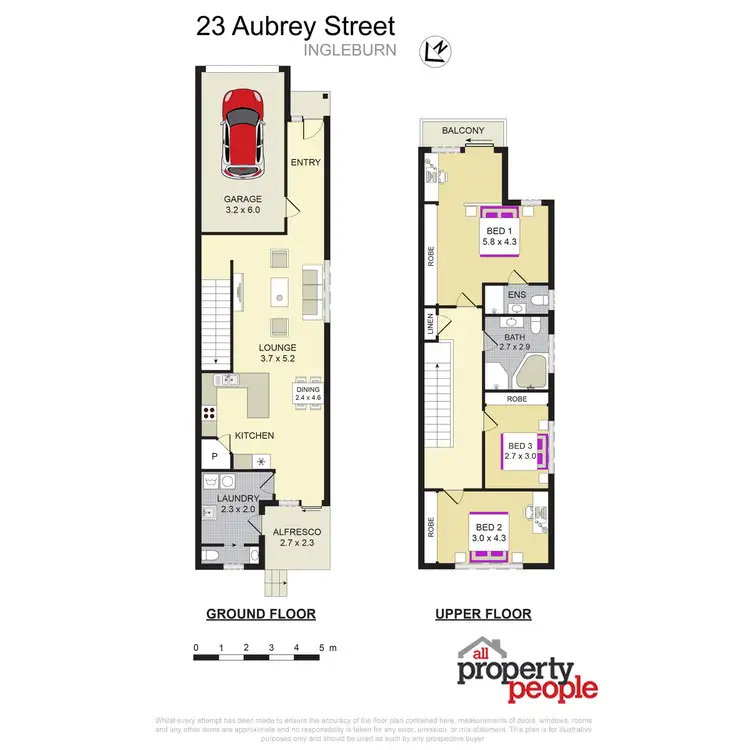 Floorplan of Homely semi-detached listing, 23 Aubrey Street, Ingleburn NSW 2565