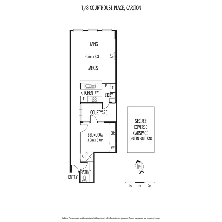 Floorplan of Homely apartment listing, 1/8 Court House Place, Carlton VIC 3053