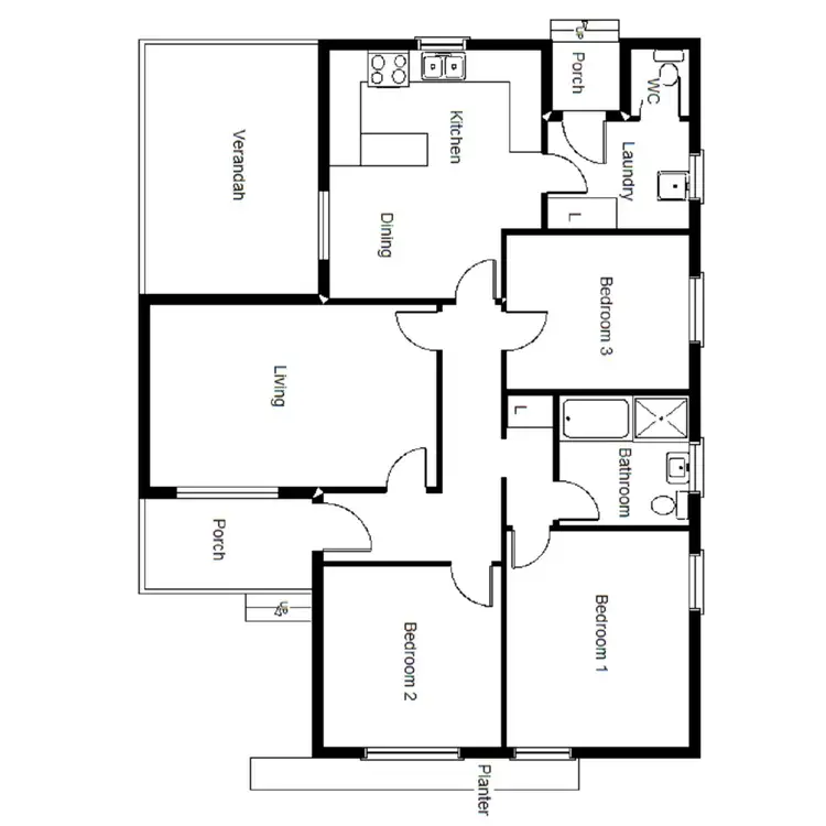 Floorplan of Homely house listing, 15 Parham Crescent, Port Augusta SA 5700