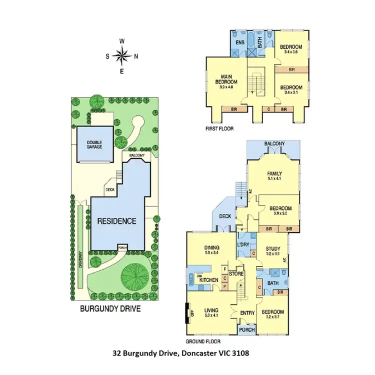 Floorplan of Homely house listing, 32 Burgundy Drive, Doncaster VIC 3108