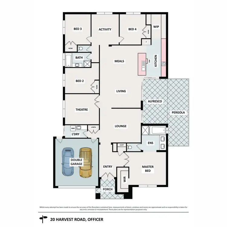 Floorplan of Homely house listing, 20 Harvest Road, Officer VIC 3809
