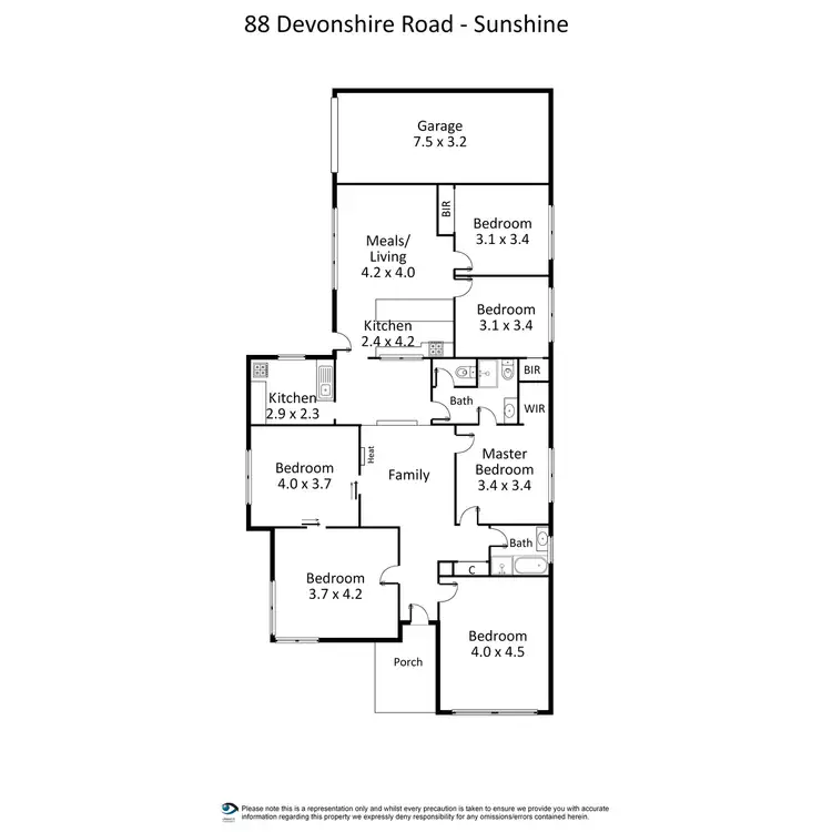 Floorplan of Homely house listing, 88 Devonshire Road, Sunshine VIC 3020