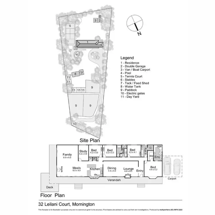 Floorplan of Homely rural property listing, 32 Leilani Court, Mornington VIC 3931