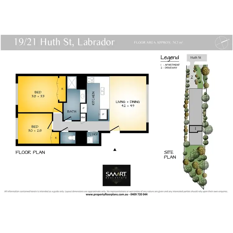 Floorplan of Homely unit listing, 19/21 Huth Street, Labrador QLD 4215