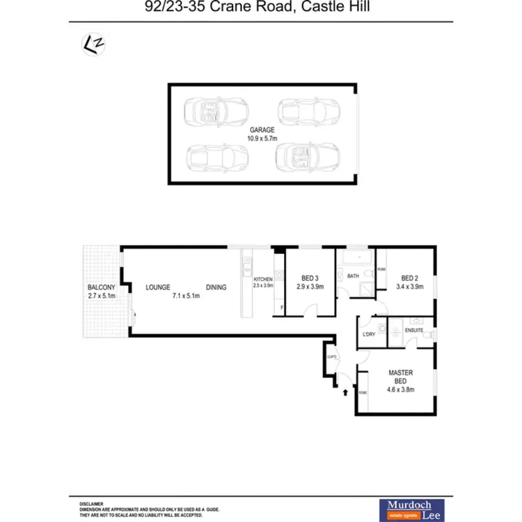 Floorplan of Homely unit listing, 92/23-35 Crane Road, Castle Hill NSW 2154