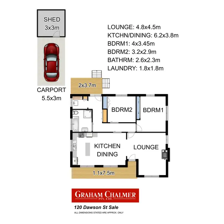 Floorplan of Homely house listing, 120 Dawson Street, Sale VIC 3850