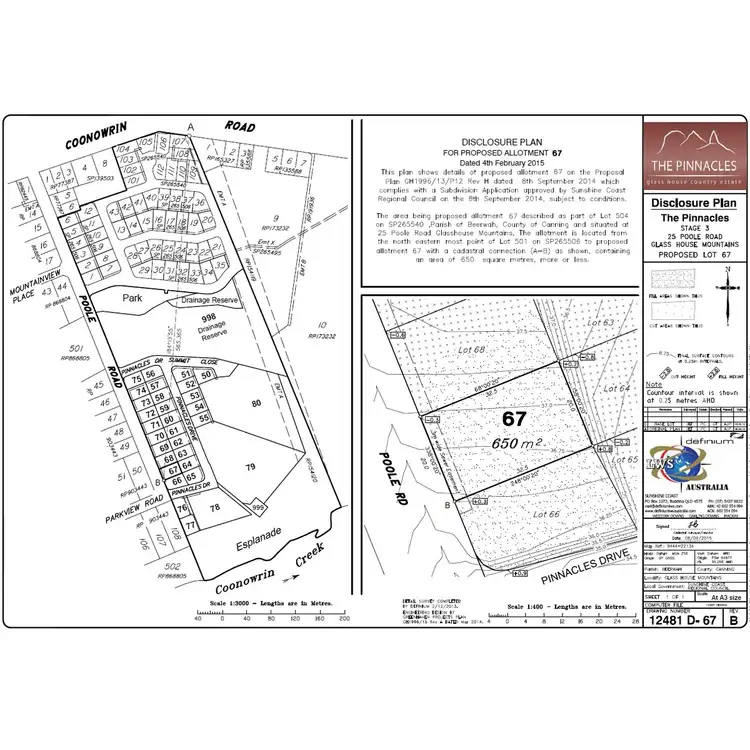 Floorplan of Homely land listing, LOT 67, 43 Poole Road, Glass House Mountains QLD 4518