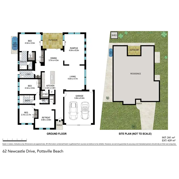 Floorplan of Homely house listing, 62 Newcastle Drive, Pottsville NSW 2489