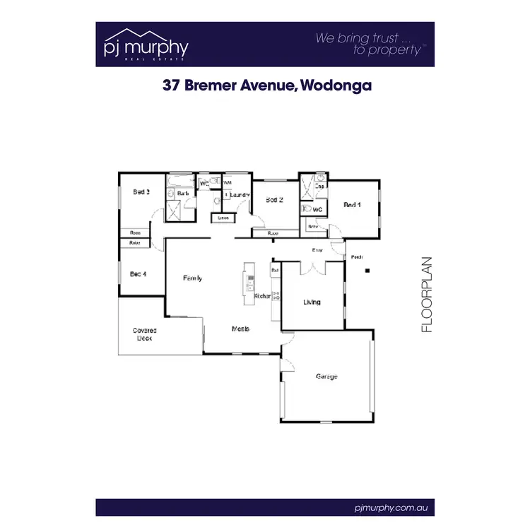 Floorplan of Homely house listing, 37 Bremer Avenue, Wodonga VIC 3690