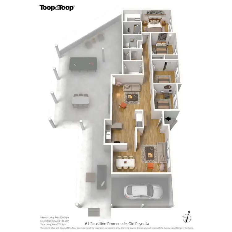 Floorplan of Homely house listing, 61 Rousillion Promenade, Old Reynella SA 5161