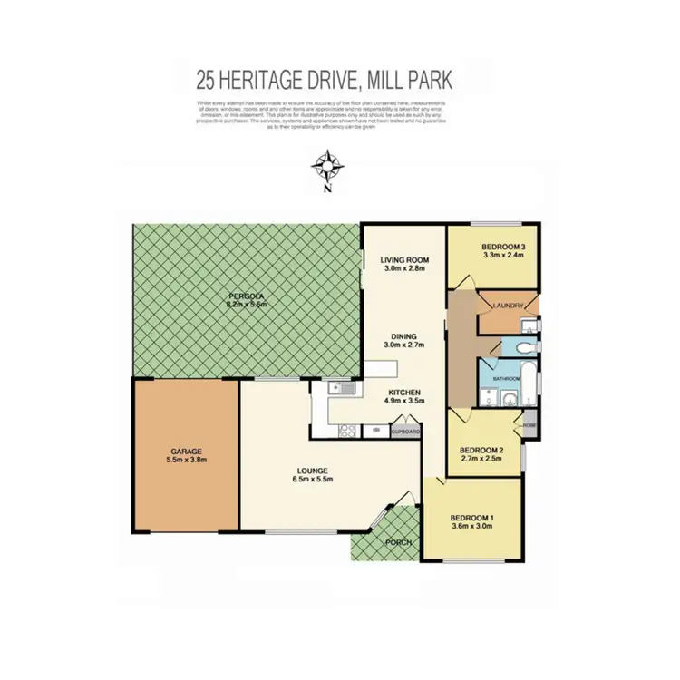 Floorplan of Homely house listing, 25 Heritage Drive, Mill Park VIC 3082