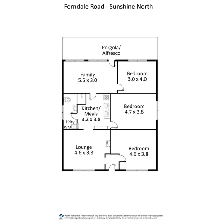 Floorplan of Homely house listing, 22 Ferndale Road, Sunshine North VIC 3020