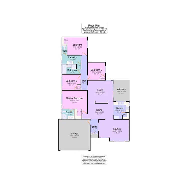 Floorplan of Homely house listing, 14 Weybridge Drive, Wellard WA 6170