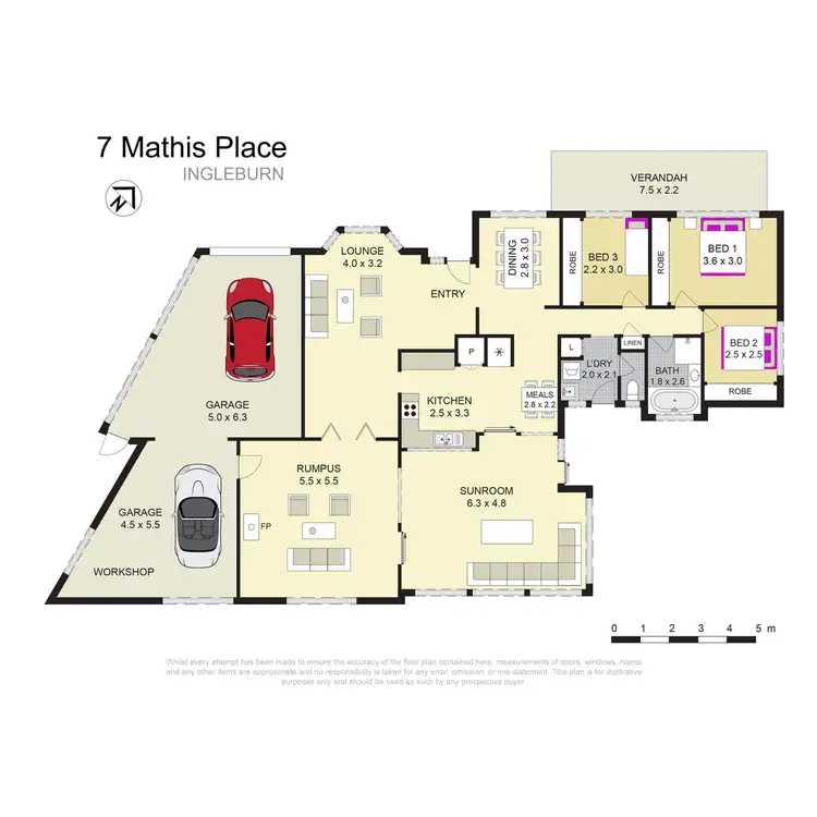 Floorplan of Homely house listing, 7 Mathis Place, Ingleburn NSW 2565