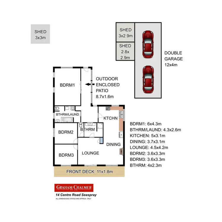 Floorplan of Homely house listing, 14 Centre Road, Seaspray VIC 3851