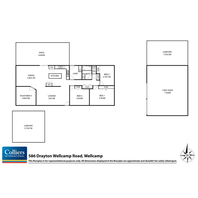 Floorplan of Homely rural property listing, 586 Drayton Wellcamp Road, Wellcamp QLD 4350