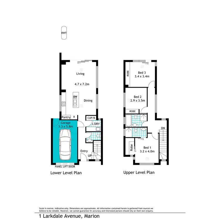 Floorplan of Homely townhouse listing, 1E Larkdale Avenue, Marion SA 5043