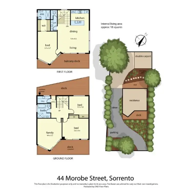 Floorplan of Homely house listing, 44 Morobe Street, Sorrento VIC 3943